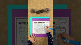 Winter word search for kids #kidslearning #puzzle #wordsearch #winter #puzzlesforkids