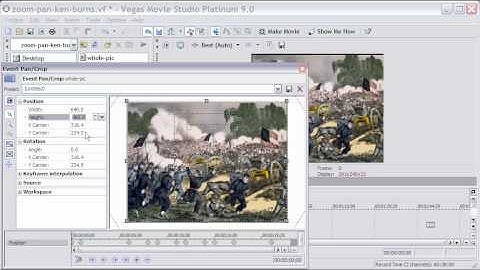 Zoom, Pan Still Image For Ken Burns Effect With Vegas Movie Studio