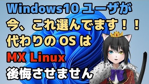 Windows10が10月に終了するので、次のOSの選択肢のMX Linuxをインストールして試してみる。