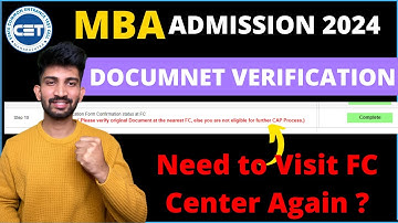 MBA Document Verification Confusion | MBA CET CAP Round Dates 2024