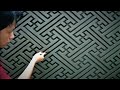 How to make brocade patterns with sand cement
