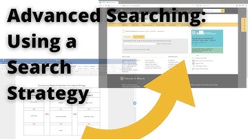 Advanced Searching: Using a Search Strategy