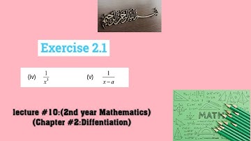 Lec #10:(2nd year ll General Mathematics, Exercise 2.1)Find the Dervivative of f(x) by definition.
