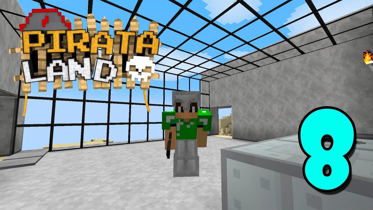 Mi casa tiene techo!! :'D y avanzando con lo industrial - PIRATALAND #8 minecraft