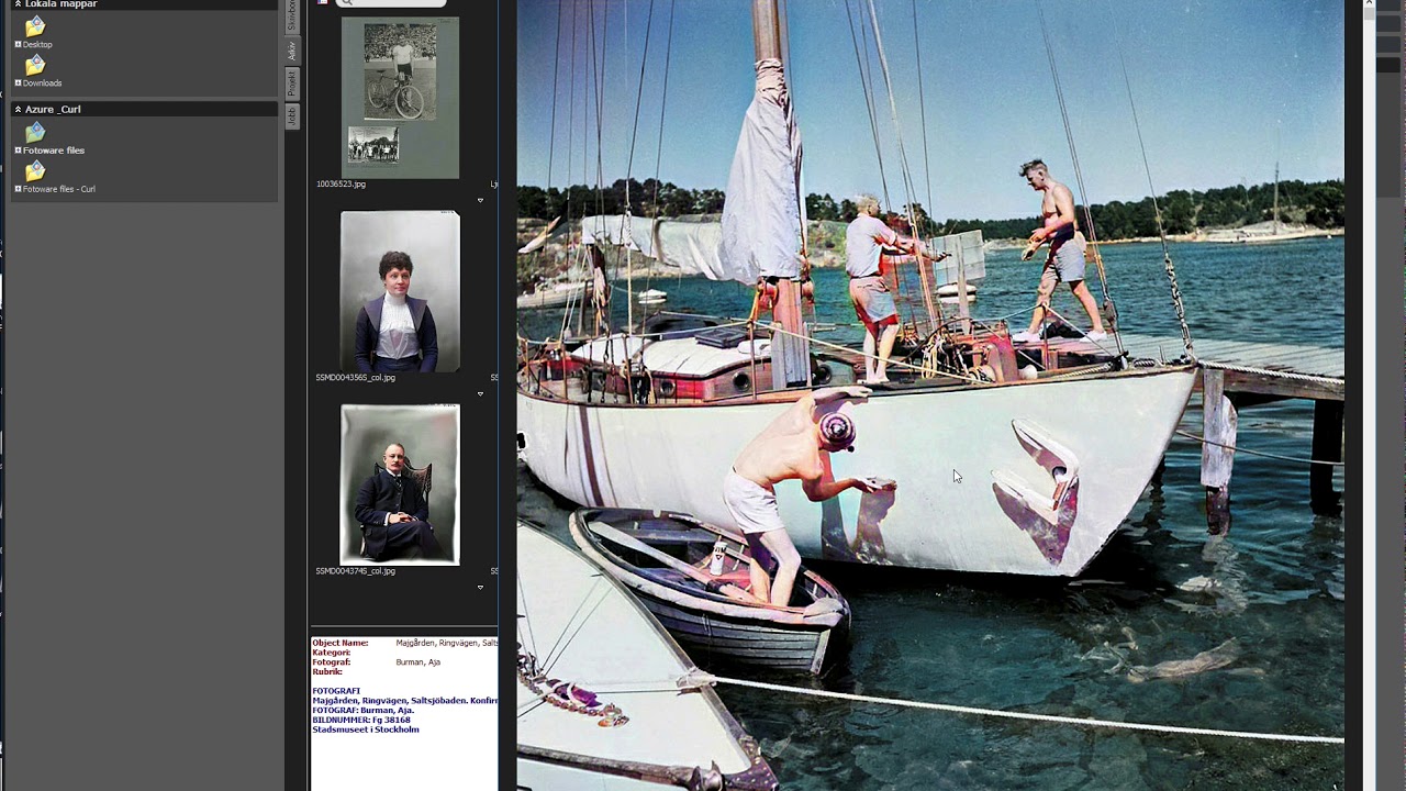 Fotoware: Colorization of images with #DeOldify #Jason Antic - YouTube