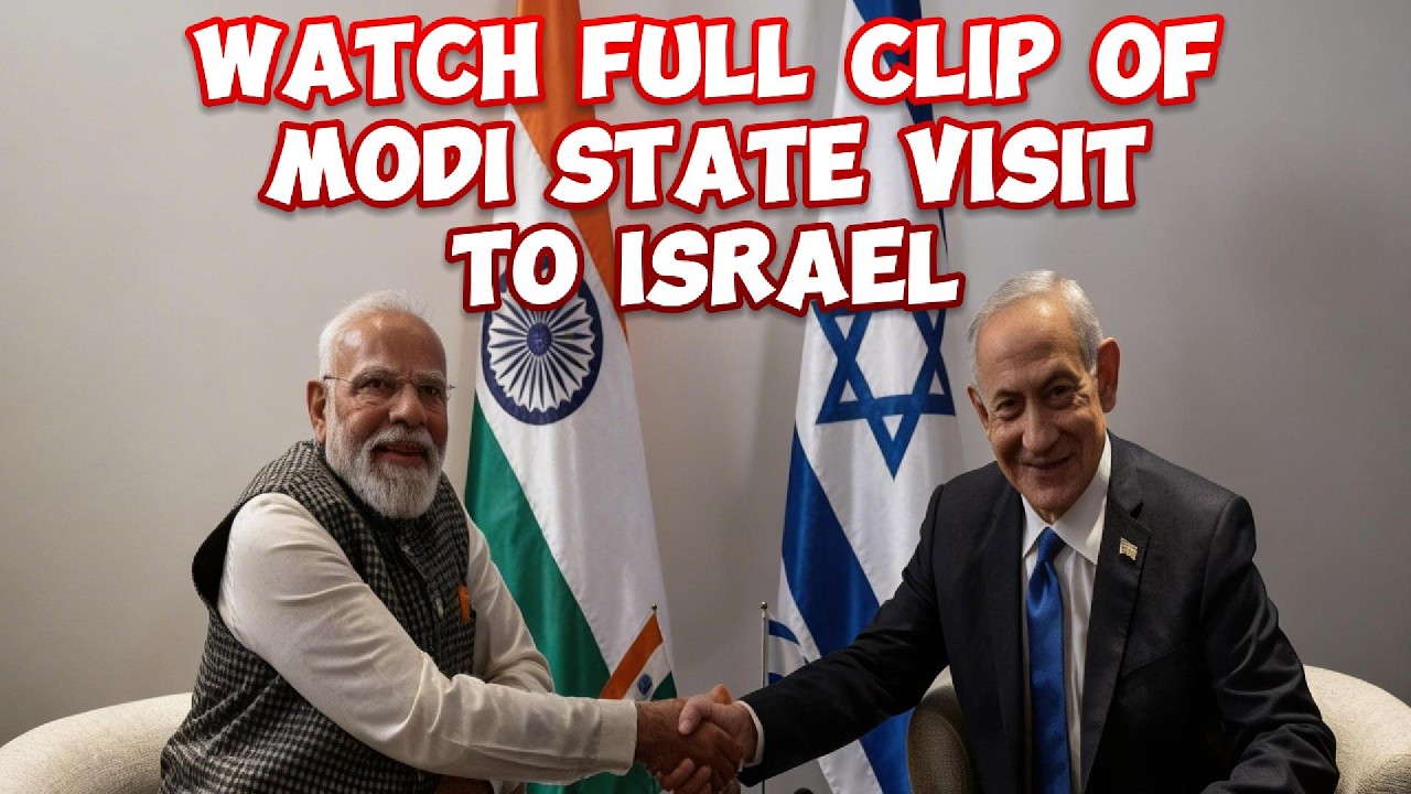 INDIAN'S PM MODI VISIT TO ISREAL AND WELCOMED BY PM NETANYAHU
