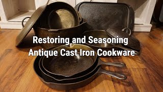 Restoring Old Cast Iron Pan Short #shorts