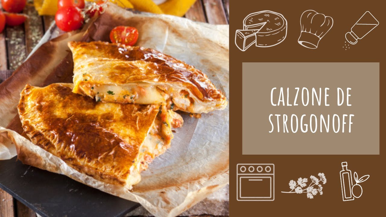 Calzone de strogonoff (receita económica...