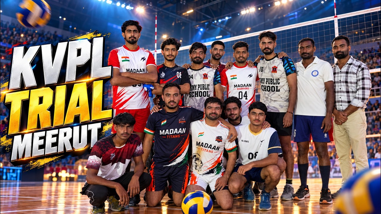 KVPL (Kisan Volleyball Premier League) TRIAL MEERUT | मेरठ में खिलाड़ियों का दमदार प्रदर्शन |