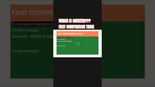 WHICH IS GREATER??.? FAST COMPARISON TRICK!!!!