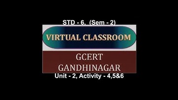Std 6 Eng (Sem 2) Unit 2 Activity 4 to 6