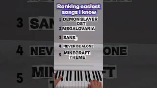 Ranking easiest songs I know #piano #ranking #songs #talentedstickman