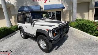 1997 LAND ROVER DEFENDER 90 SOFT TOP NAS WALKAROUND AND DRIVE POV BY DRIVING EMOTIONS screenshot 3
