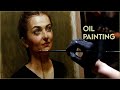 Green eyes portrait  oil painting time lapse