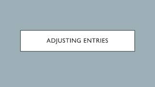 FABM1: Adjusting Entries