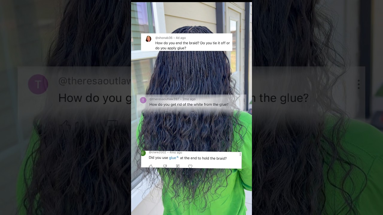 What I use to secure the ends of 100% human hair micro braids  