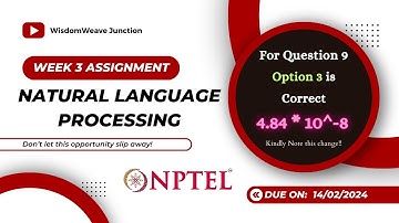 Week 3 NLP Assignment Solutions || Natural Language Processing || NPTEL || January 2024