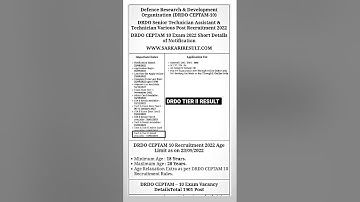 #DRDO CEPTAM 10 Tech A Tier II Result available 2023#