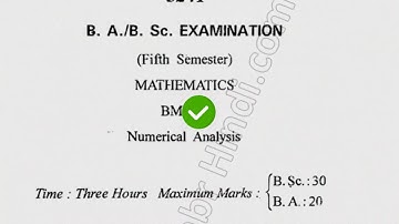 2018 Cdlu BSc 5th Sem Numerical Analysis Question Paper