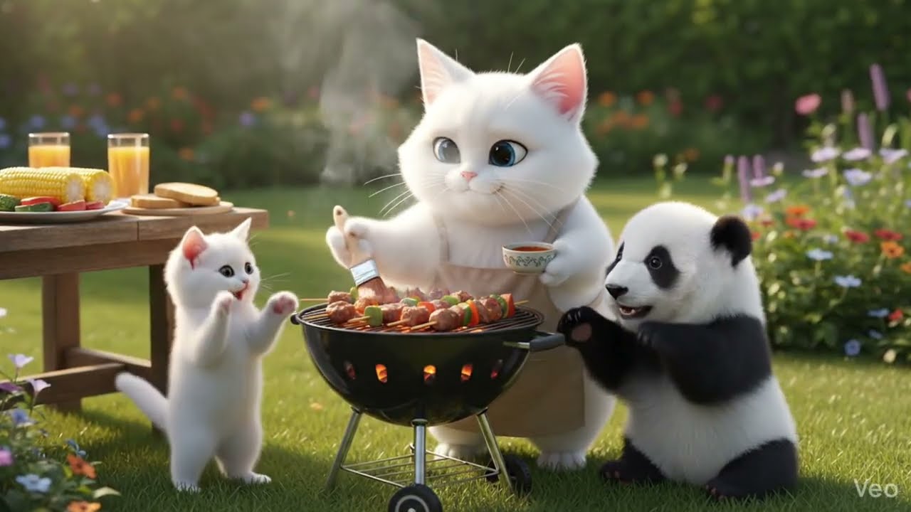 So Adorable| Mama Cat Picks Tomatoes & Prepares Fresh Salad for Her Baby 🐾🍅🥗 | Cozy Day Together