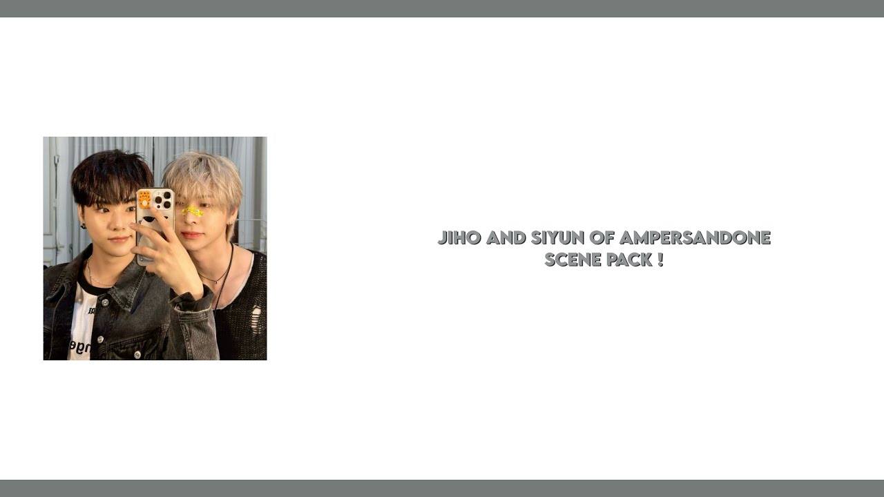 yoon Siyun and Choi jiho of ampersandone editing clips / scene pack (mega link in the description)