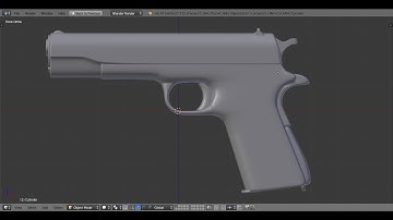 Colt 1911: blender modeling-part 6