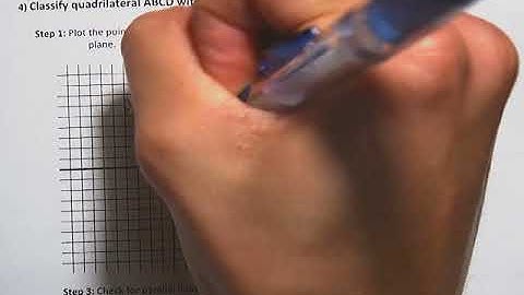 Classifying Quadrilaterals (Coordinate Geometry)