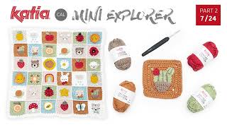 CAL Mini Explorer ? PARTE 2 Granny 3D Cactus [7/24] ? Manta de bebé a crochet