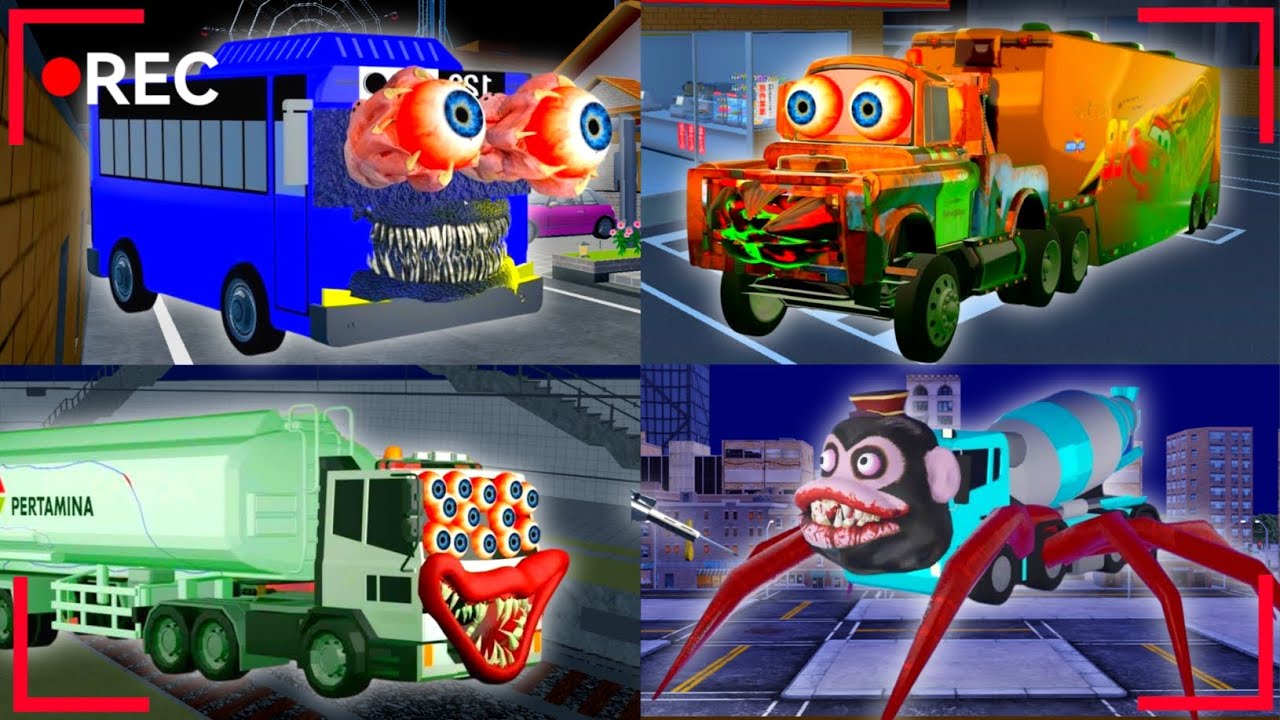 Compilation There's Horror Secret Anomali Blue Bus Tayo VS Kontainer Eater 😱 SAKURA SCHOOL SIMULATOR