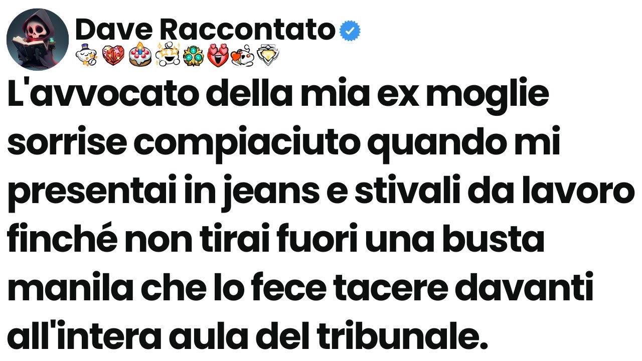 [Episodio completo] L'avvocato della mia ex moglie sorrise compiaciuto quando mi presentai in jeans