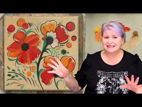 EASY Abstract Floral 🌟🎨 TAS VAULT: How to paint acrylics for beginners + Q and A