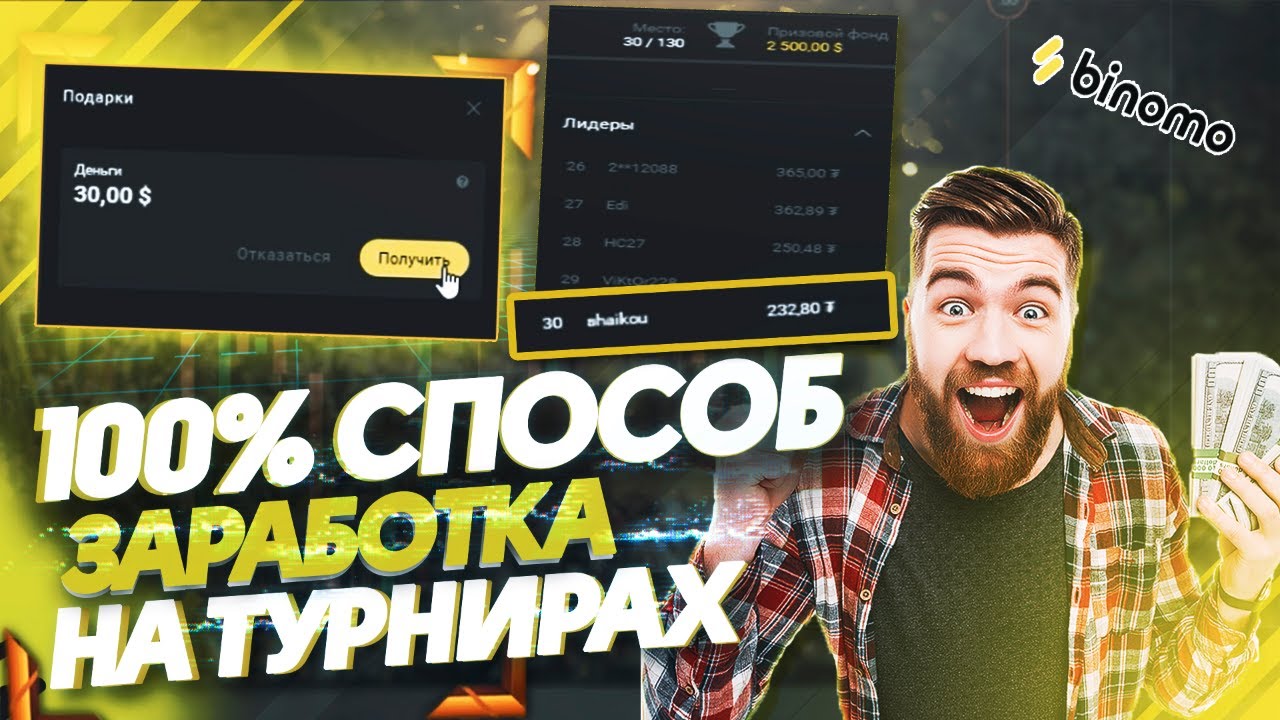 СЛИВАЮ 100% Способ ЗАРАБОТКА На ТУРНИРАХ Биномо! Как Победить В Турнире Binomo? Опционы