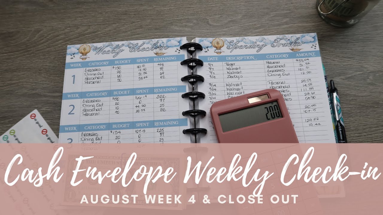 Weekly Check-in| August 2022-Cash Envelope Week 4 Check-in & Close Out ...