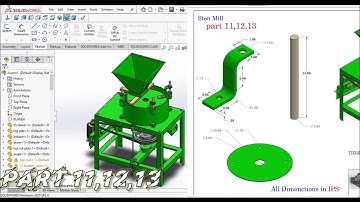 Stone Mill part 11,12,13/25 in solidworks | Solidworks beginners | Solidworks tutorials.