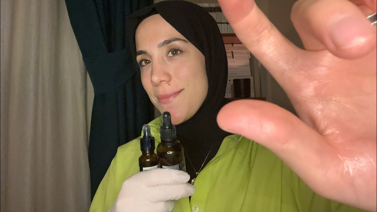 ASMR | Baş Ağrını İyileştiriyorum | Yağ ve Lateks Eldiven | Türkçe Asmr #asmr #keşfet #türkçeasmr 