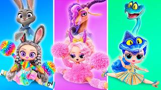 Zootopia 2 Glow Up in Rainbow, Fluffy, and Cardboard Fashion! DIY Ideas for Dolls