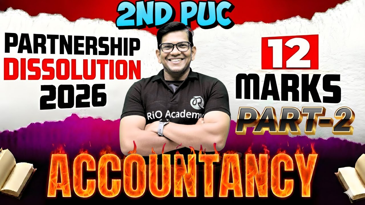 2nd PUC COMMERCE | Accountancy | Dissolution of partnership Part-2 | 12 marks Fix 