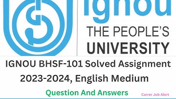 IGNOU BSHF-101 Assignment Question Paper With Solved Answer 2023-24 | Helpful For Term End Exam