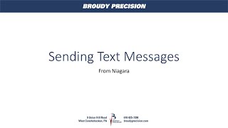 Sending Text Messages from Niagara