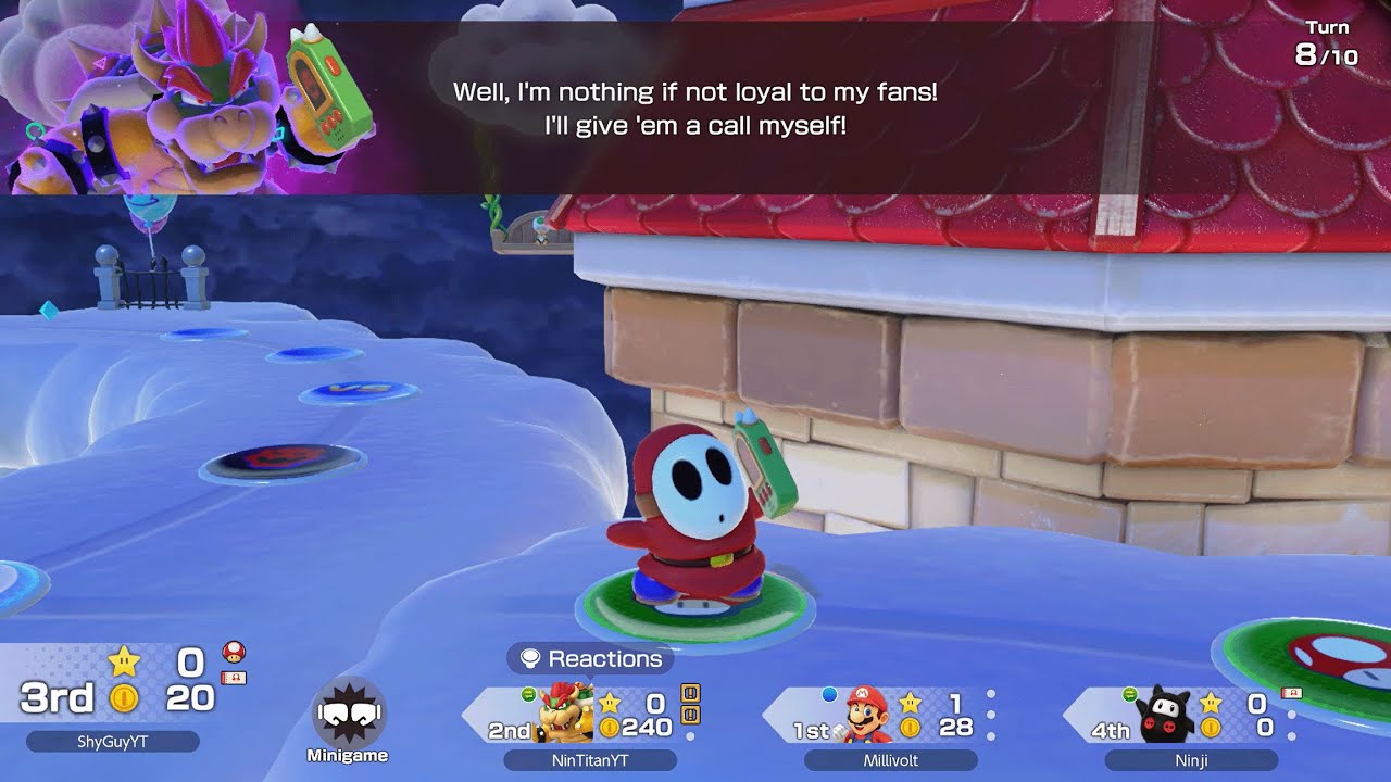 Super Mario Party Jamboree - Bowser, Mario, Shy Guy, Ninji - Mario's Rainbow Castle (3 Players)