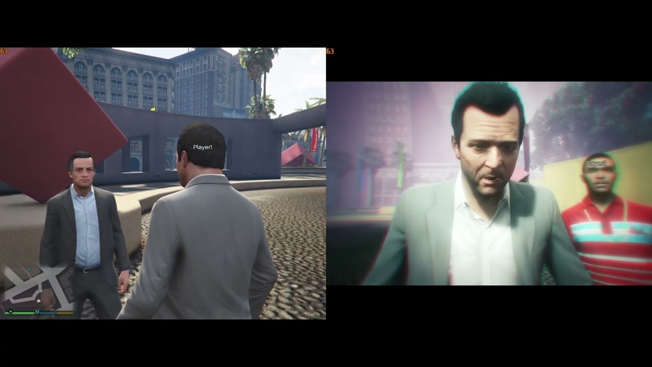 GTA V Splitscreen with 2 Players in 2025 - Grass Roots Mission Gameplay on Nucleus Coop PC