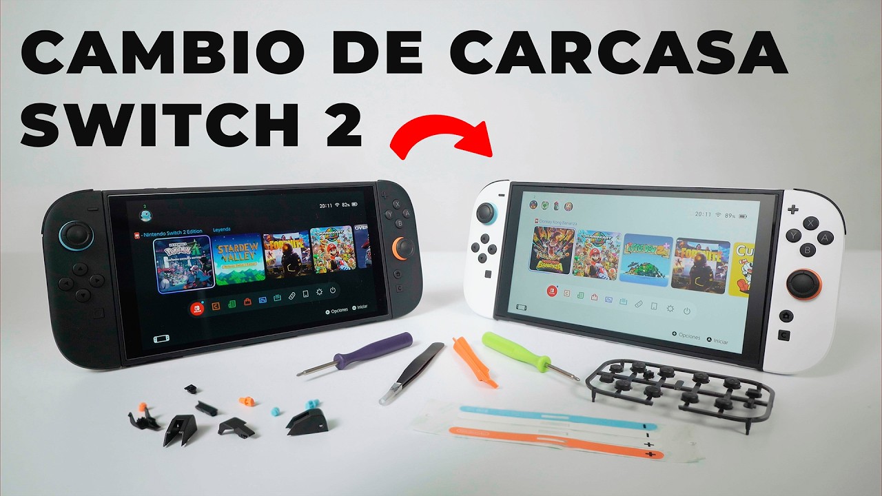 Tutorial de Cambio de Carcasa Completa de Nintendo Switch 2