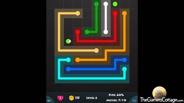 Flow Game Level - 876 [10x10] Jumbo Pack Connect the Dots