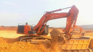  Operating Heavy Excavators & Volvo Dump Trucks in Mining | Tata Hitachi EX 670H