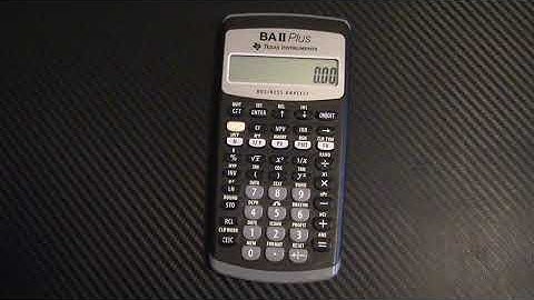 How To Reset A Texas Instruments BA II Plus Business Analyst Calculator