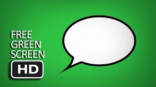 Free Green Screen - Dialogue Bubble Comic Animated