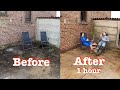 Pressure washing our rest area - TEST RUN / Deplastering first floor completed! / TIMELAPSE  - Ep.23