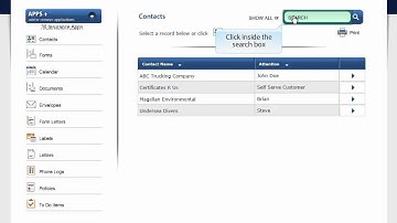 ACORD Forms - How to Search for a Contact - Choices Software