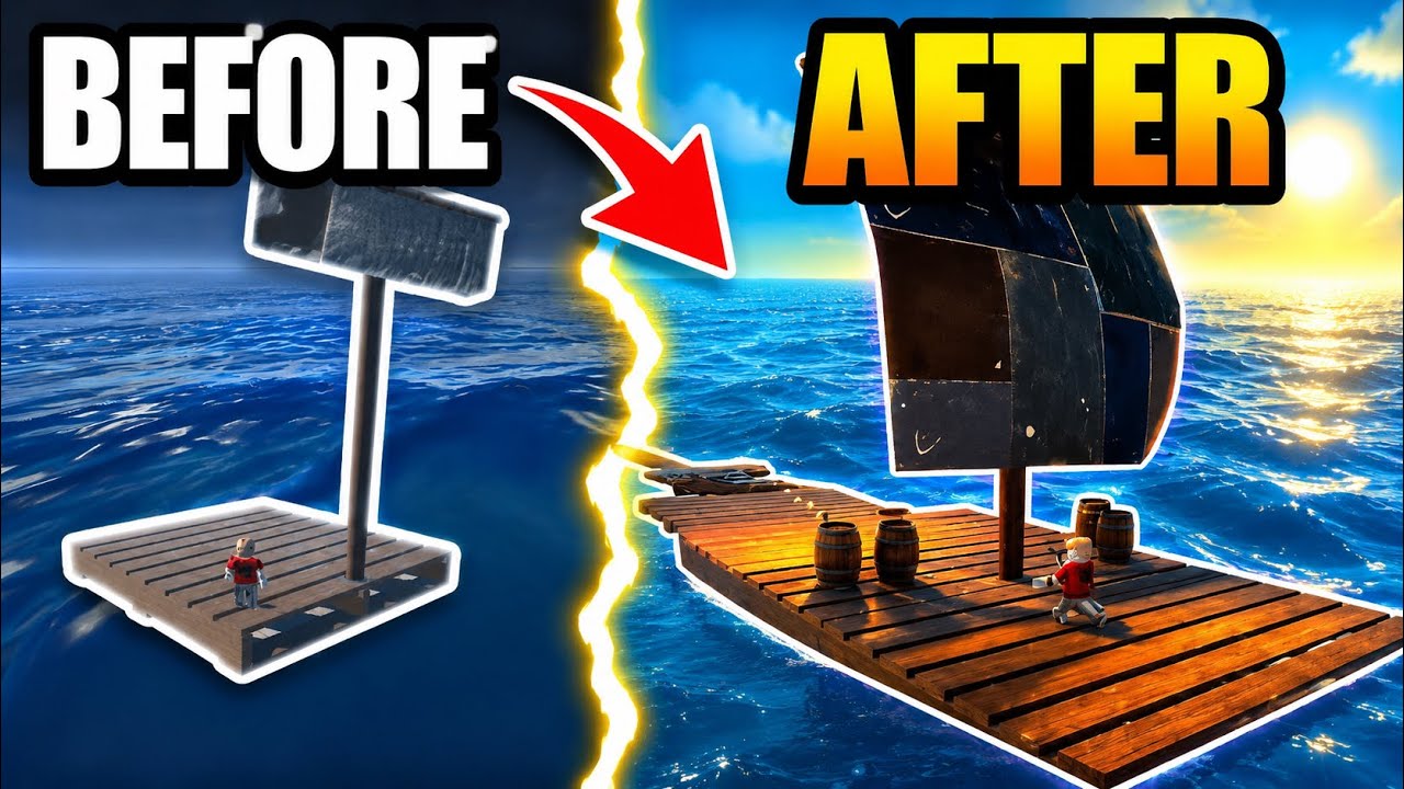 I Built The LONGEST Raft In Rusty Rafts... - YouTube