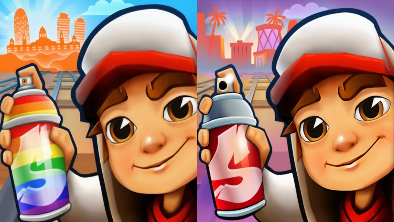 Subway Surfers : Barcelona 2025 [ PRIDE Special ] 🆚 Hollywood 2026 Map Comparison